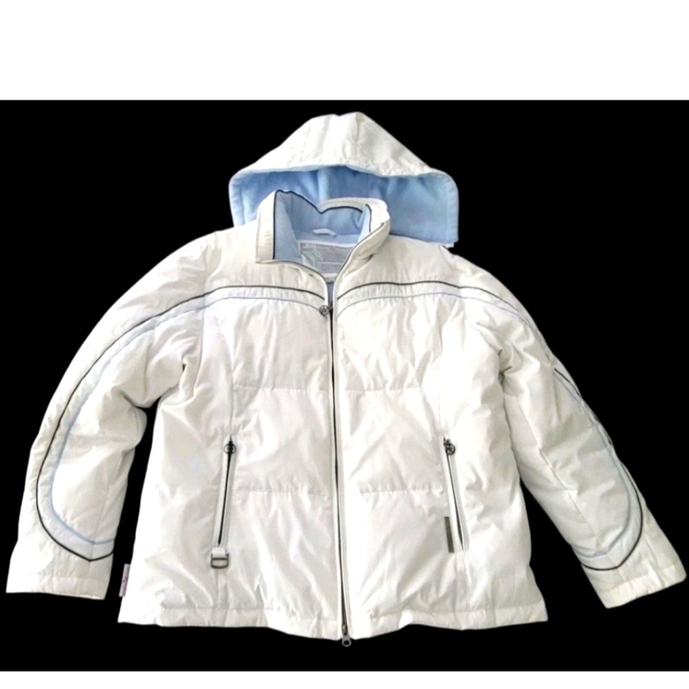 NEW Zero Xposure Winter Puffer Coat Ski Jacket White Blue Element Activewear XL